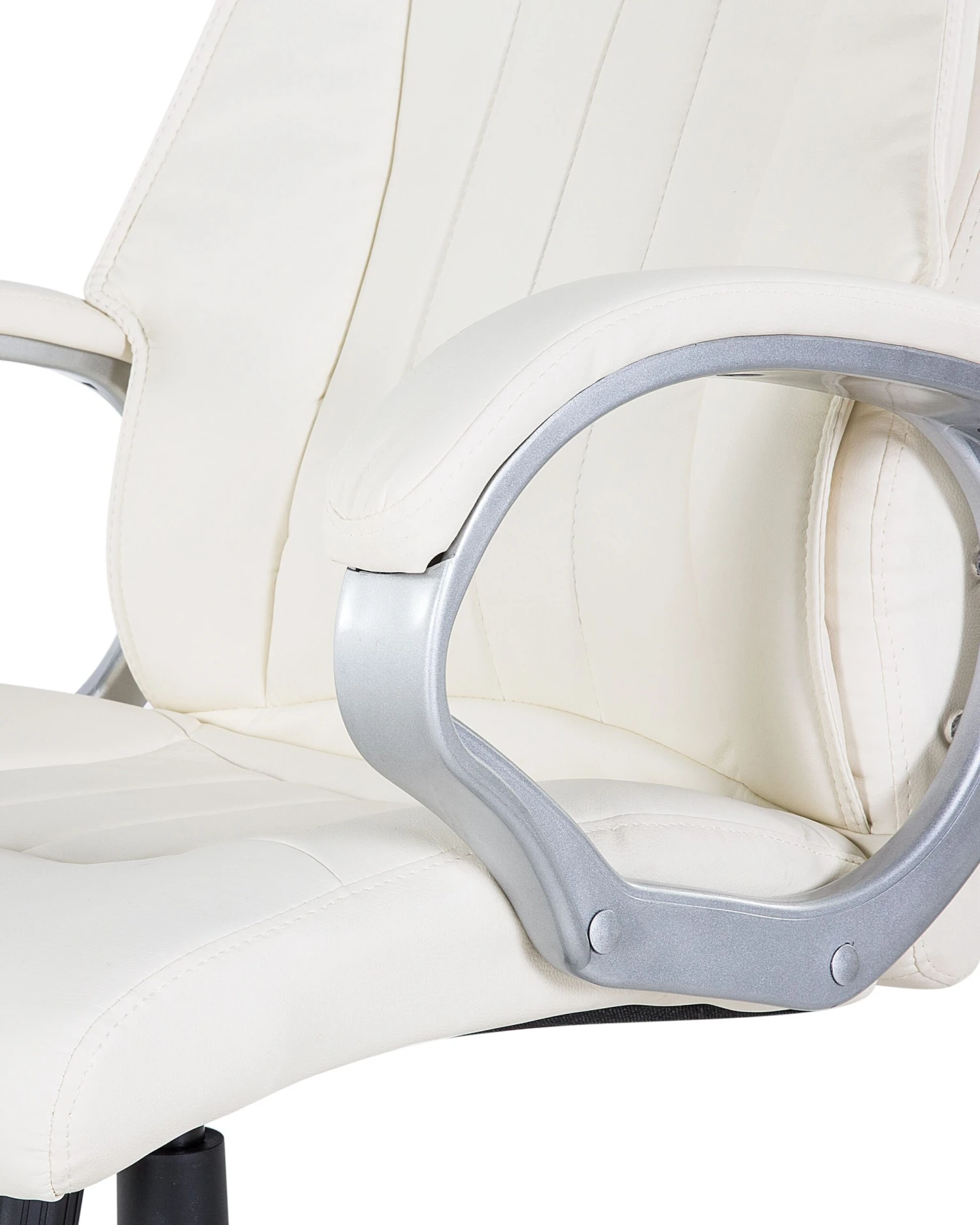 Faux Leather Office Chair Off-White TRIUMPH - Image 9