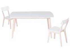 Dining Table 150 X 90 Cm White SANTOS -Best Furniture Store undef src sa picid 675444 type whitesh image scaled
