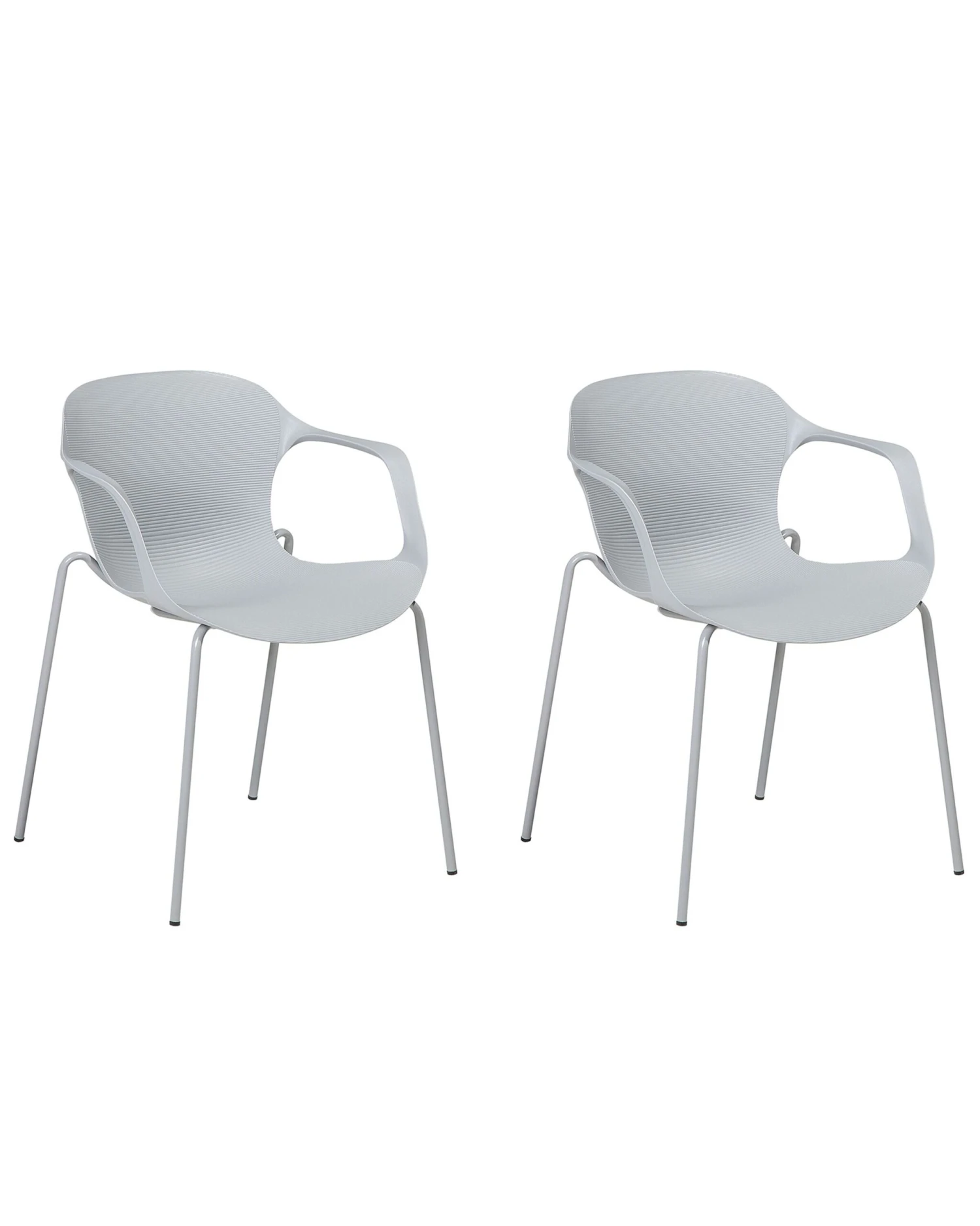 Set Of 2 Dining Chairs Grey ELBERT