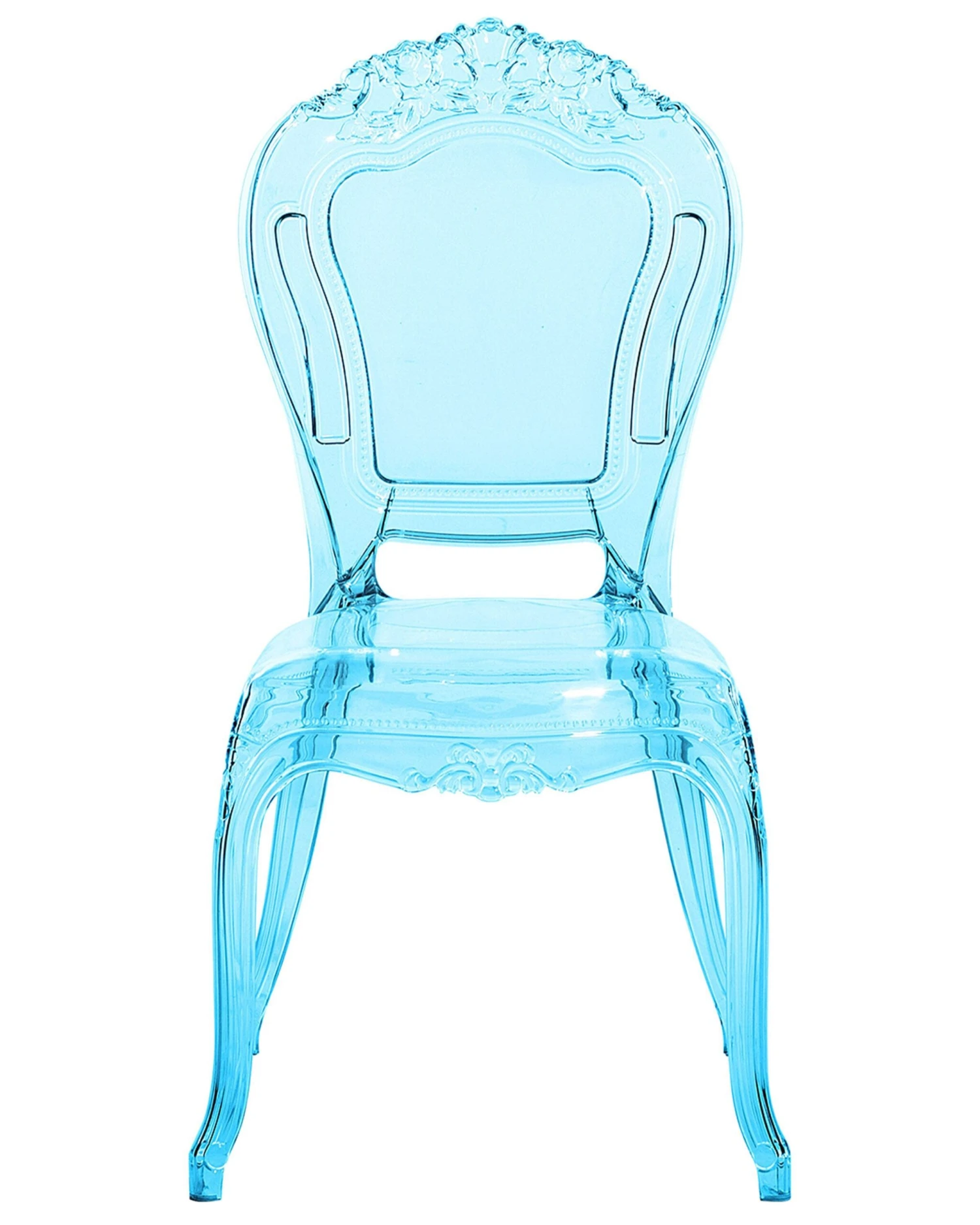 Set Of 2 Accent Chairs Acrylic Transparent Blue VERMONT 6 Set Of 2 Accent Chairs Acrylic Transparent Blue VERMONT - Image 6