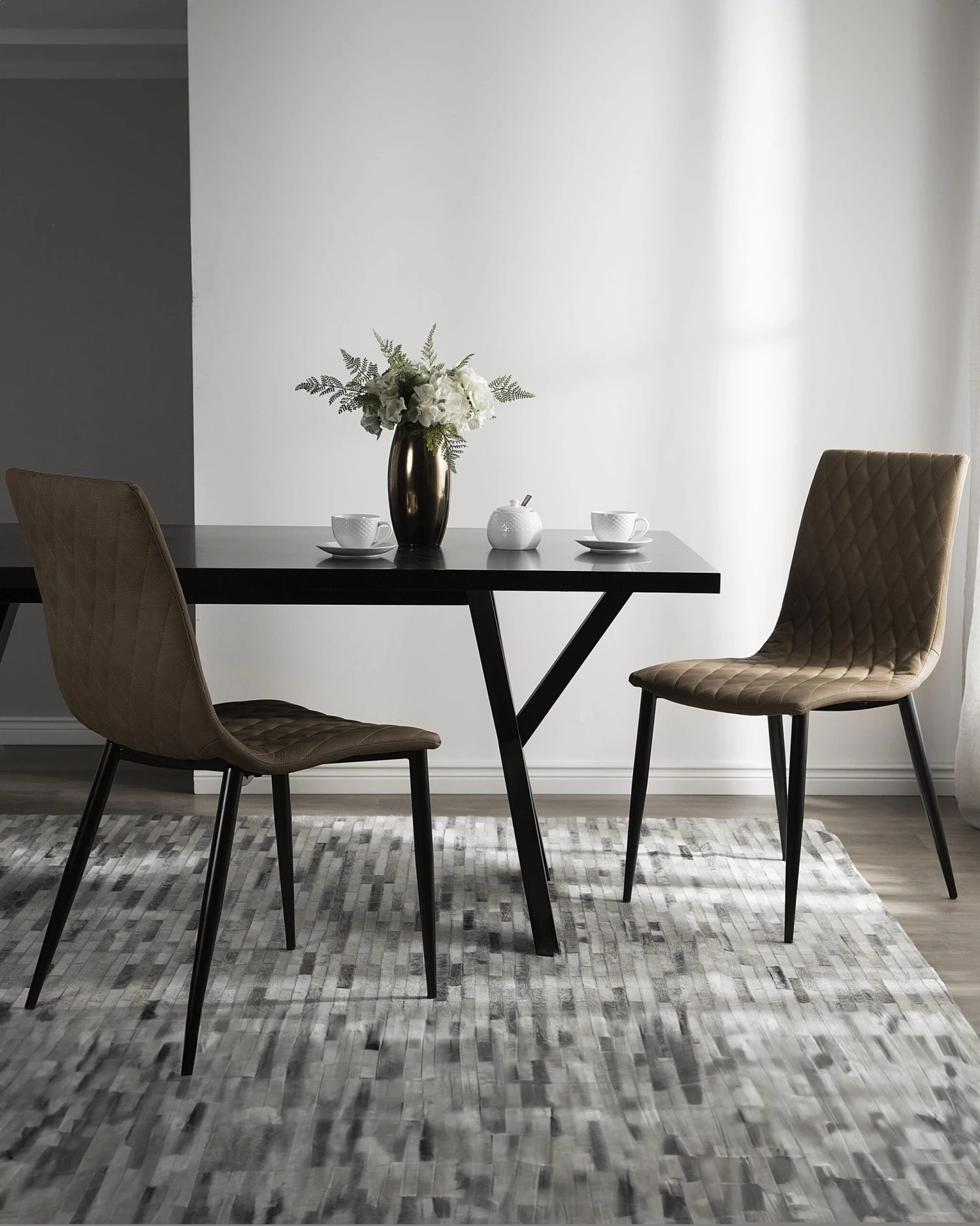 Set Of 2 Dining Chairs Faux Leather Light Brown MONTANA 2 Set Of 2 Dining Chairs Faux Leather Light Brown MONTANA - Image 2