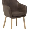 Faux Leather Dining Chair Brown YORKVILLE