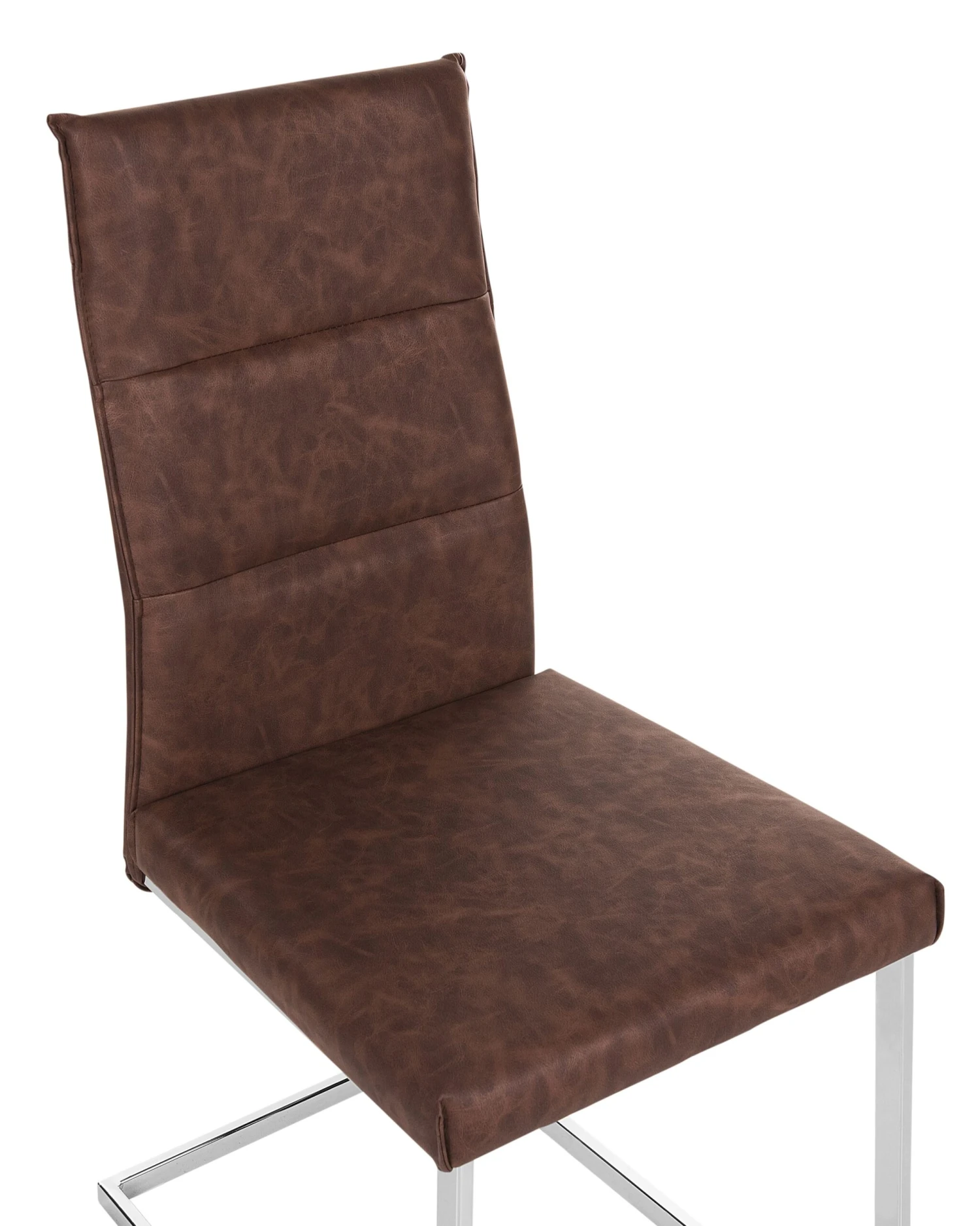 Set Of 2 Faux Leather Dining Chairs Brown ROCKFORD 6 Set Of 2 Faux Leather Dining Chairs Brown ROCKFORD - Image 6