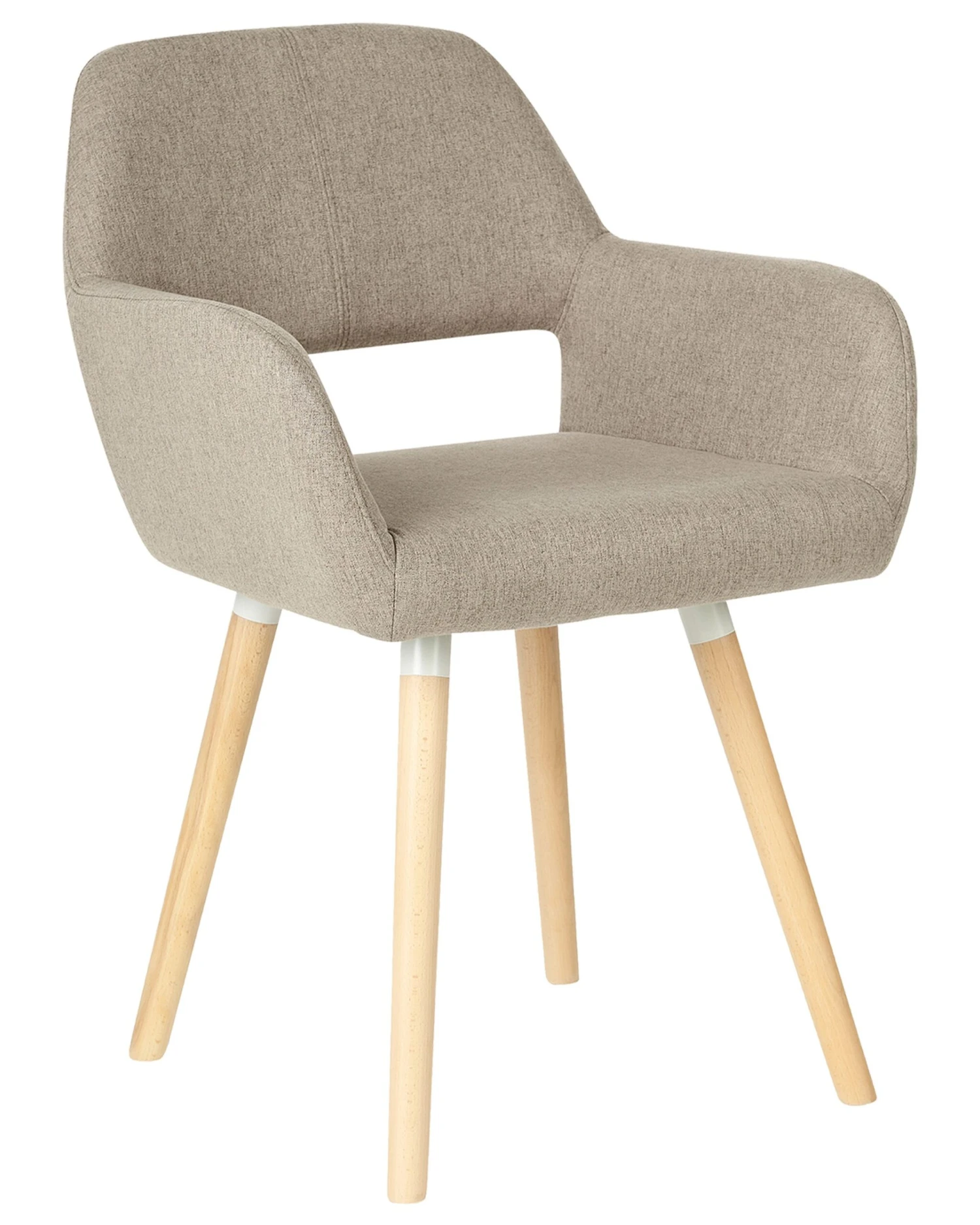 Set Of 2 Fabric Dining Chairs Taupe CHICAGO - Image 4