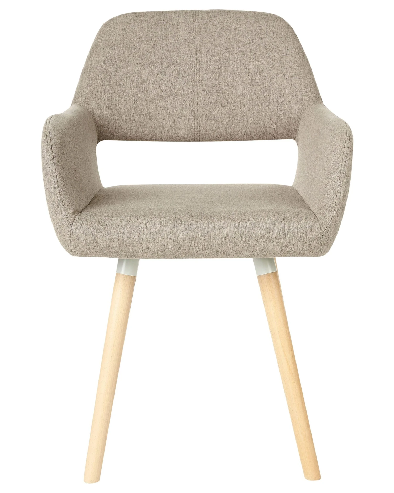 Set Of 2 Fabric Dining Chairs Taupe CHICAGO - Image 5