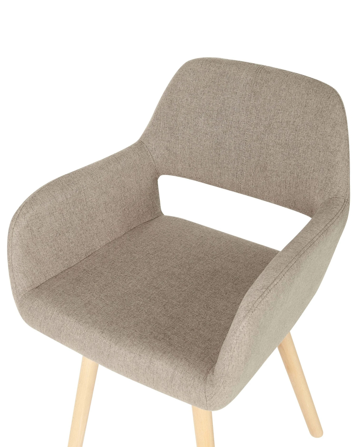 Set Of 2 Fabric Dining Chairs Taupe CHICAGO - Image 7