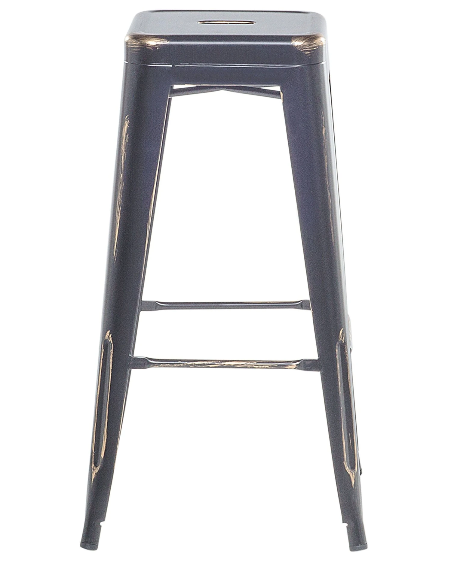 Set Of 2 Metal Stools 76 Cm Black With Gold CABRILLO - Image 5