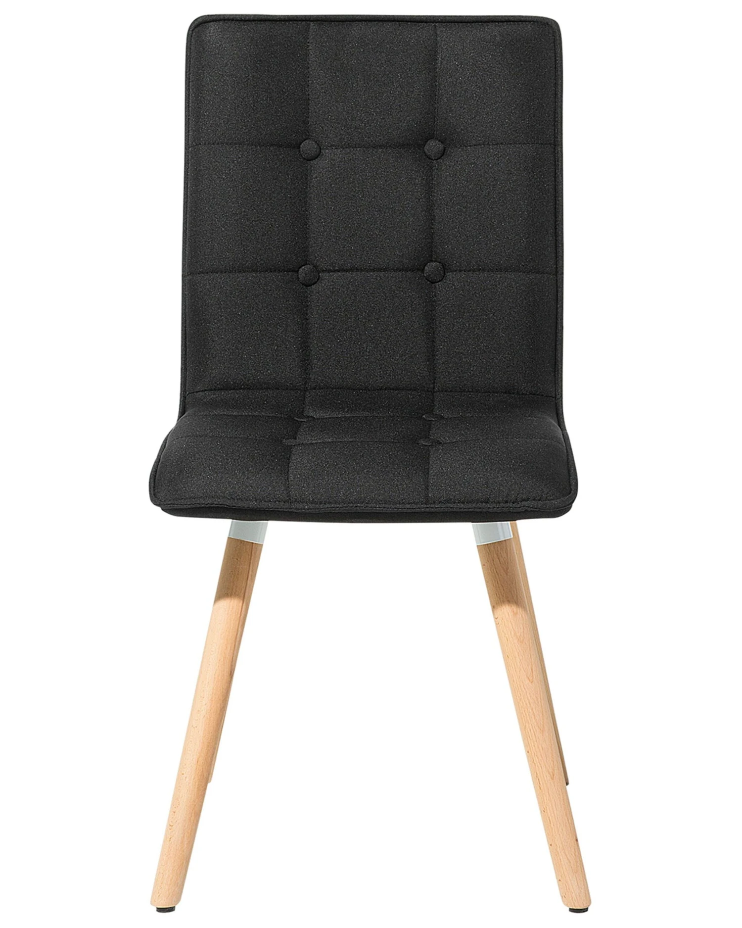 Set Of 2 Fabric Dining Chairs Black BROOKLYN 8 Set Of 2 Fabric Dining Chairs Black BROOKLYN - Image 8