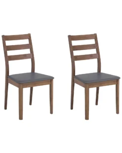 Set Of 2 Wooden Dining Chairs MODESTO