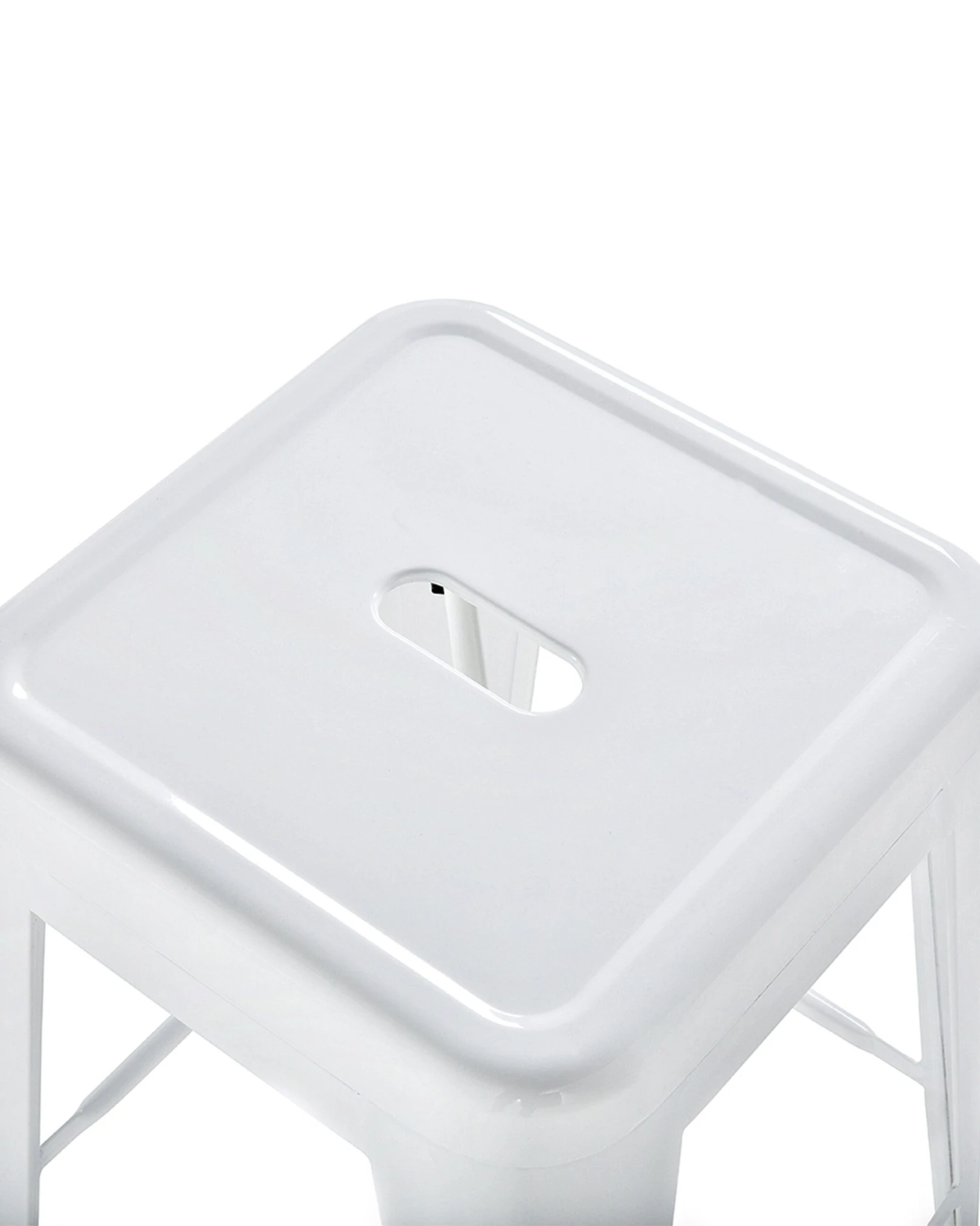 Set Of 2 Metal Stools 60 Cm White CABRILLO - Image 6