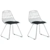 Set Of 2 Metal Accent Chairs Silver HARLAN