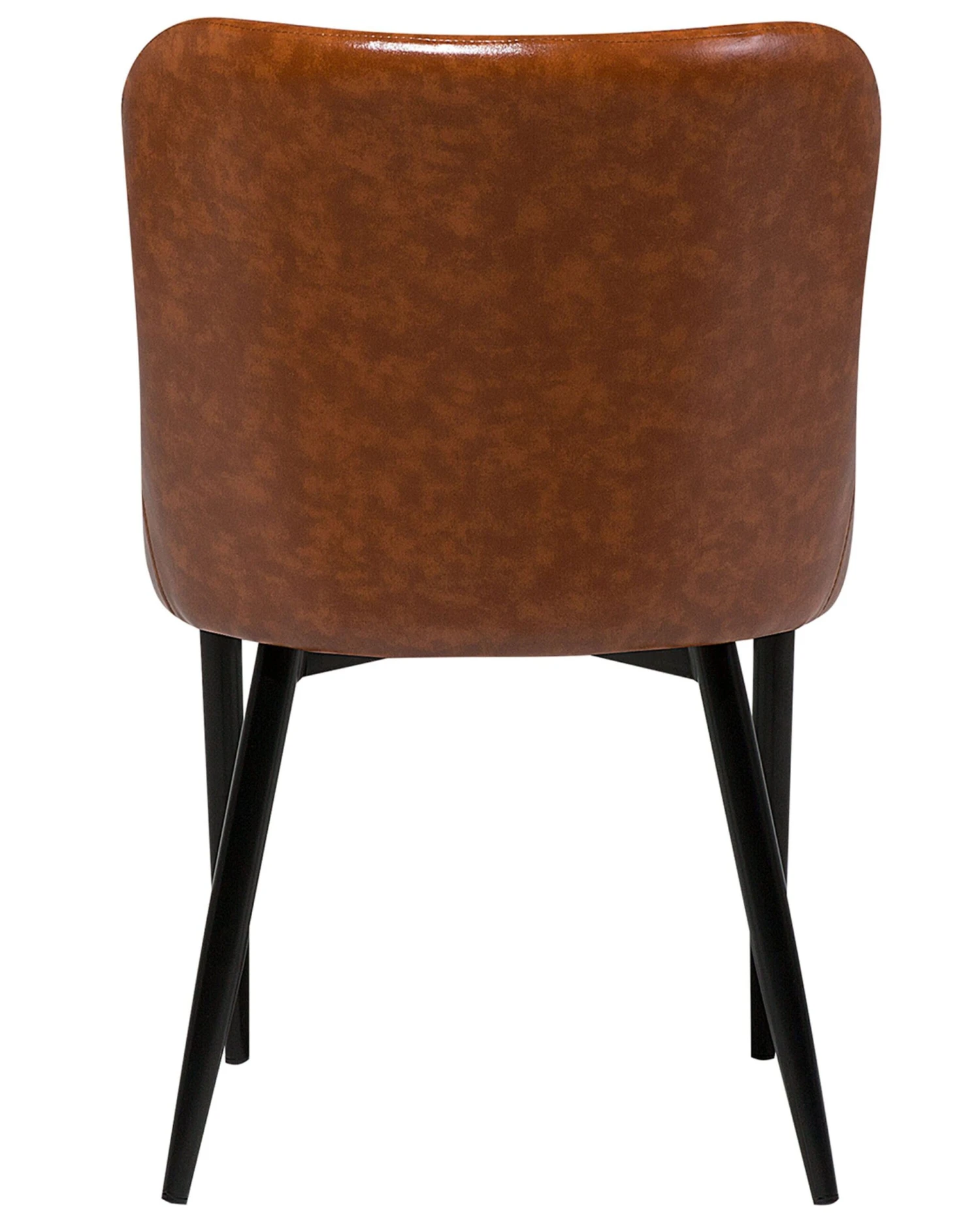 Set Of 2 Dining Chairs Faux Leather Brown SOLANO - Image 6