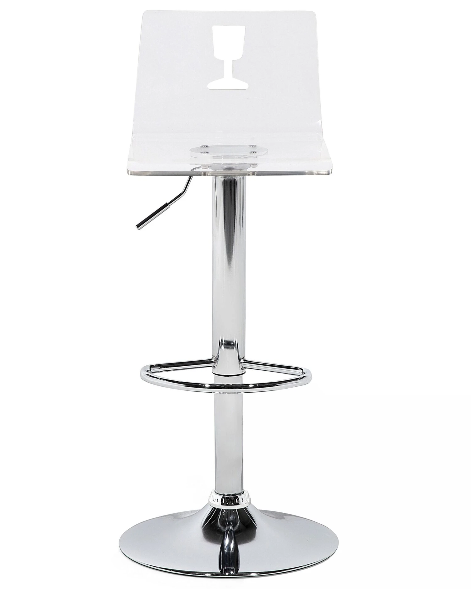 Set Of 2 Swivel Bar Stools Transparent White BUSAN 4 Set Of 2 Swivel Bar Stools Transparent White BUSAN - Image 4