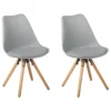Set Of 2 Dining Chairs Grey DAKOTA
