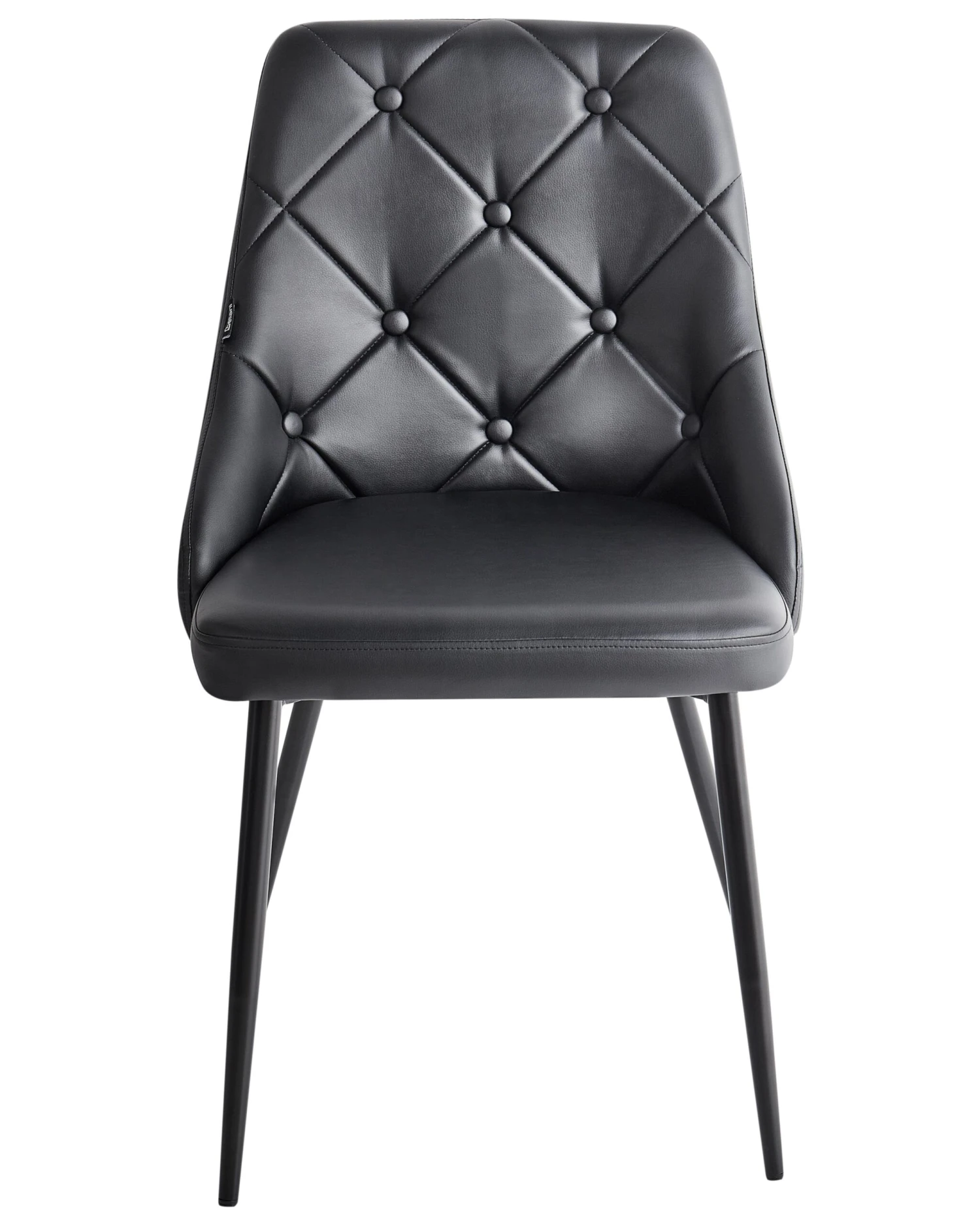 Set Of 2 Dining Chairs Faux Leather Black VALERIE - Image 5