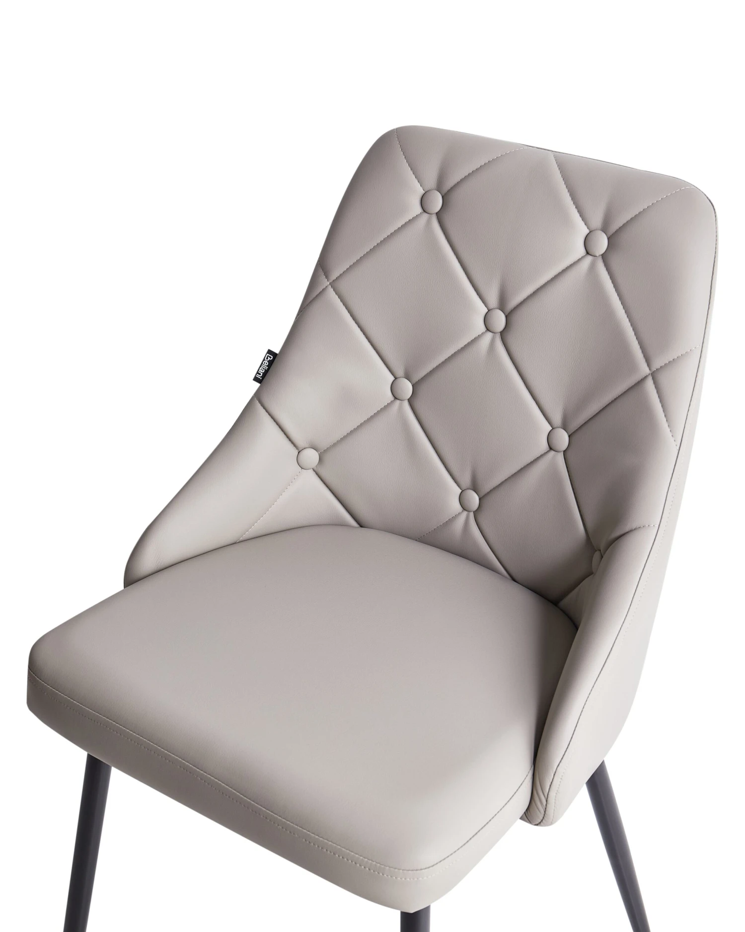 Set Of 2 Dining Chairs Faux Leather Grey VALERIE 5 Set Of 2 Dining Chairs Faux Leather Grey VALERIE - Image 5