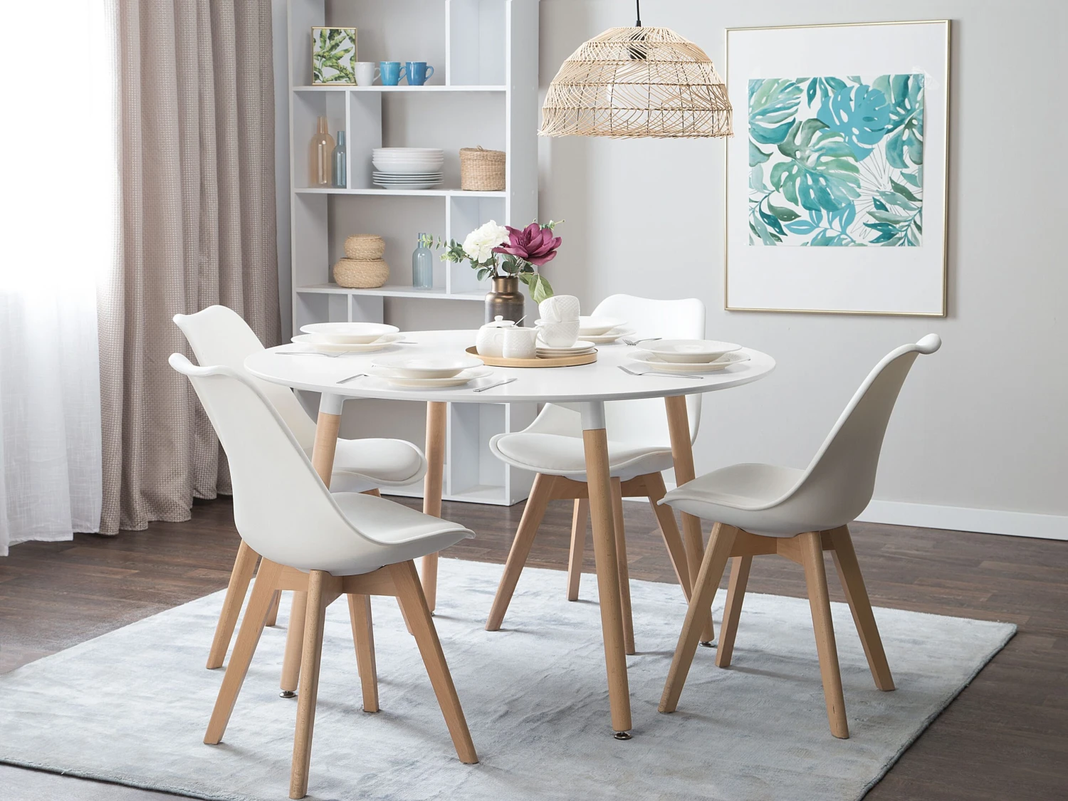 Set Of 2 Dining Chairs White DAKOTA 7 Set Of 2 Dining Chairs White DAKOTA - Image 7