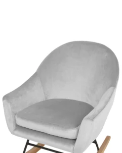 Velvet Rocking Chair Light Grey OXIE -Best Furniture Store undef src sa picid 716218 type whitesh image scaled