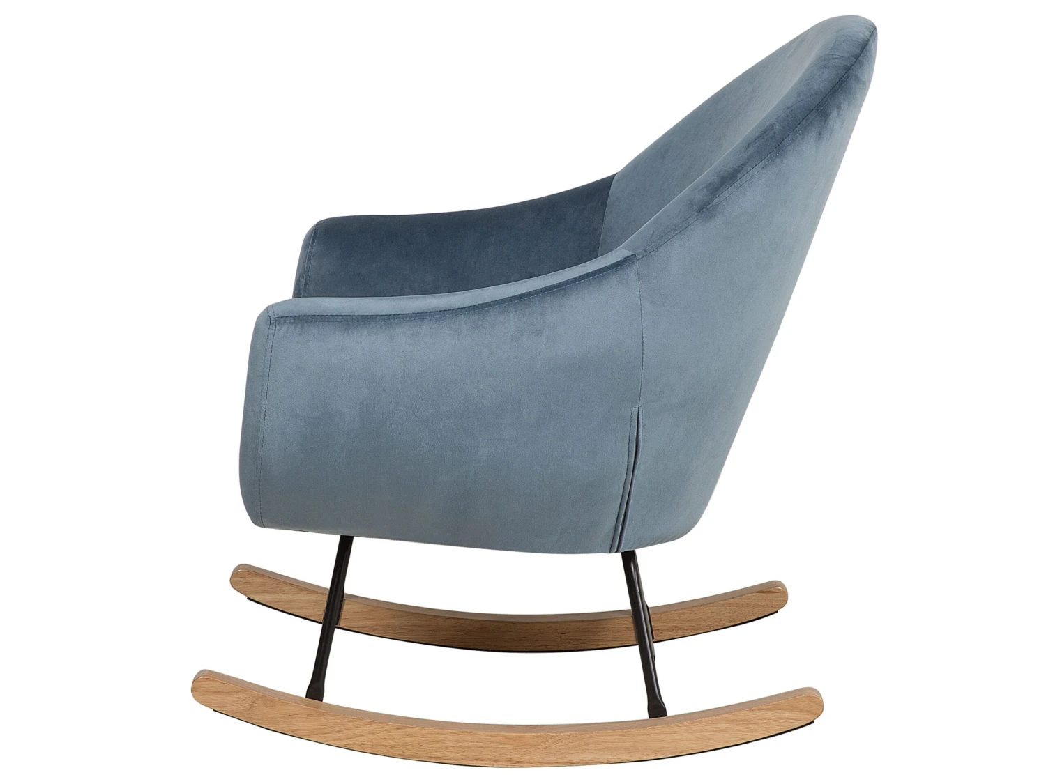 Velvet Rocking Chair Blue OXIE - Image 6