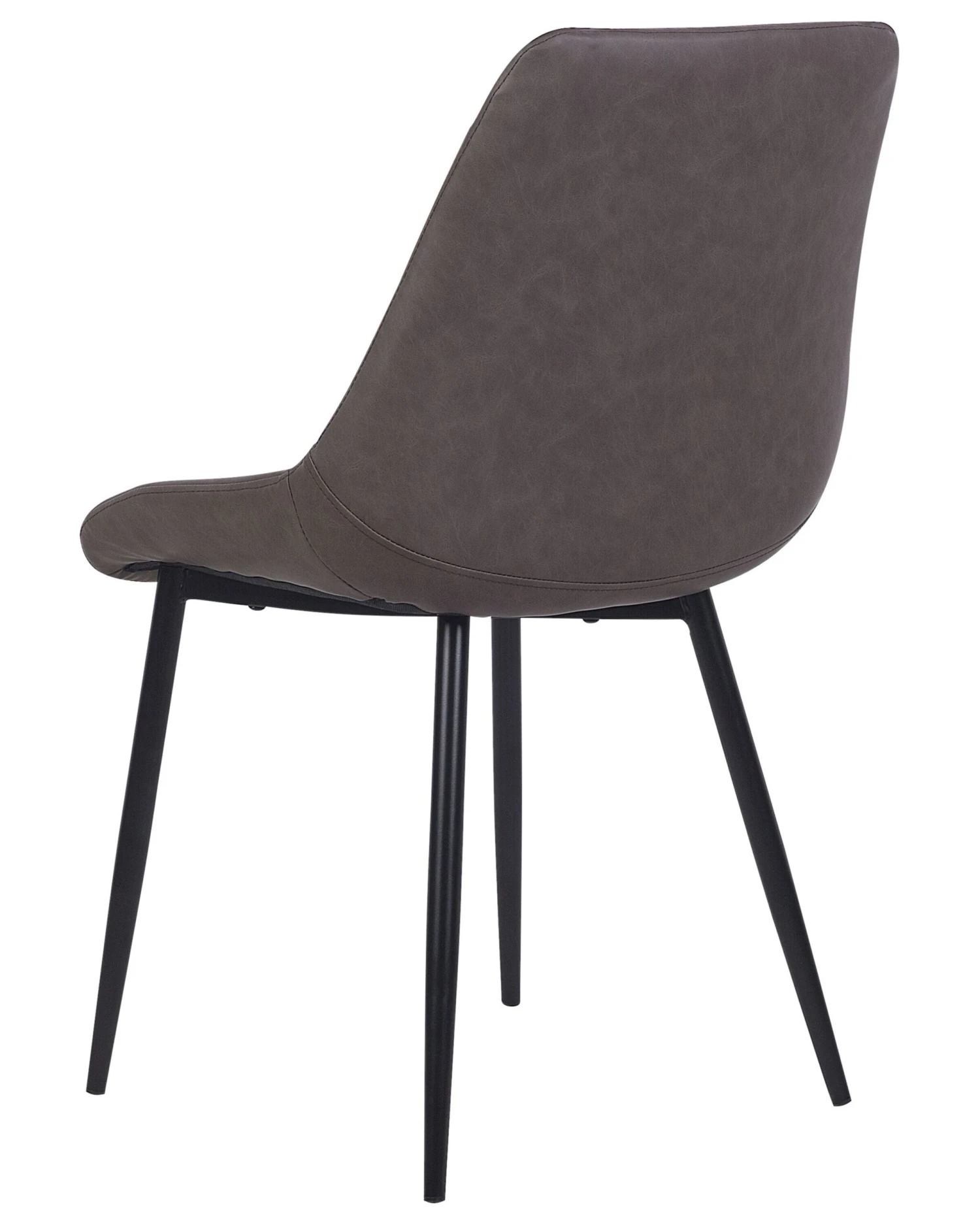 Set Of 2 Faux Leather Dining Chairs Brown MARIBEL - Image 6