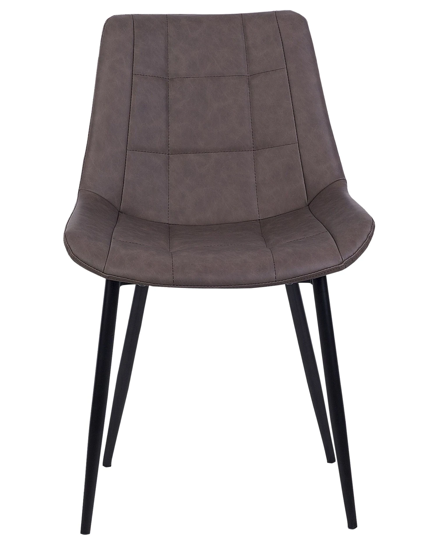 Set Of 2 Faux Leather Dining Chairs Brown MELROSE 4 Set Of 2 Faux Leather Dining Chairs Brown MELROSE - Image 4