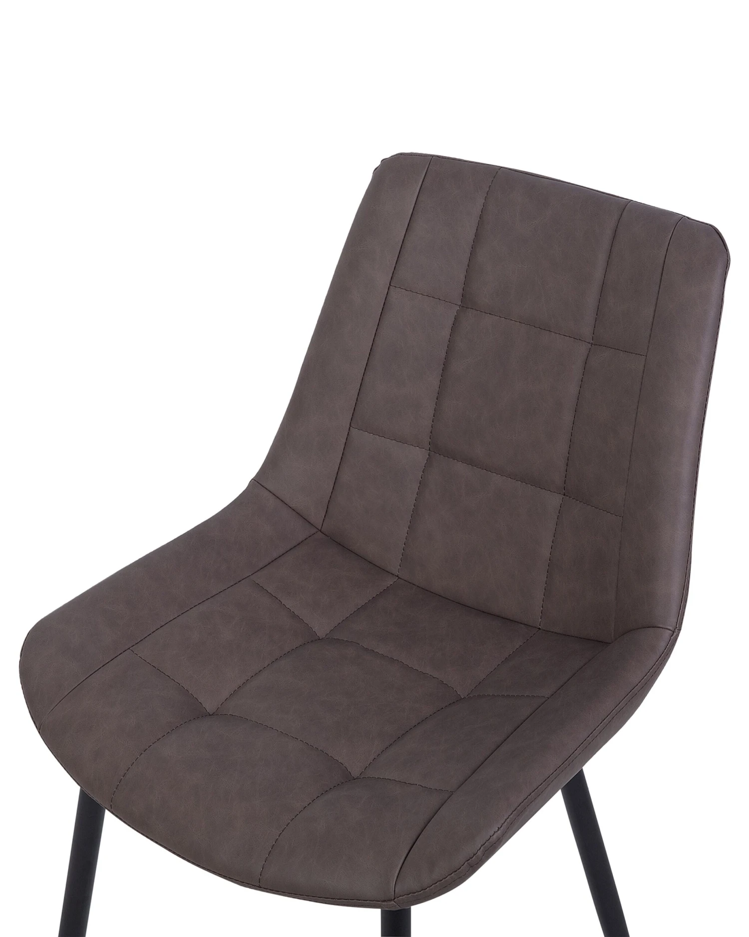 Set Of 2 Faux Leather Dining Chairs Brown MELROSE 7 Set Of 2 Faux Leather Dining Chairs Brown MELROSE - Image 7