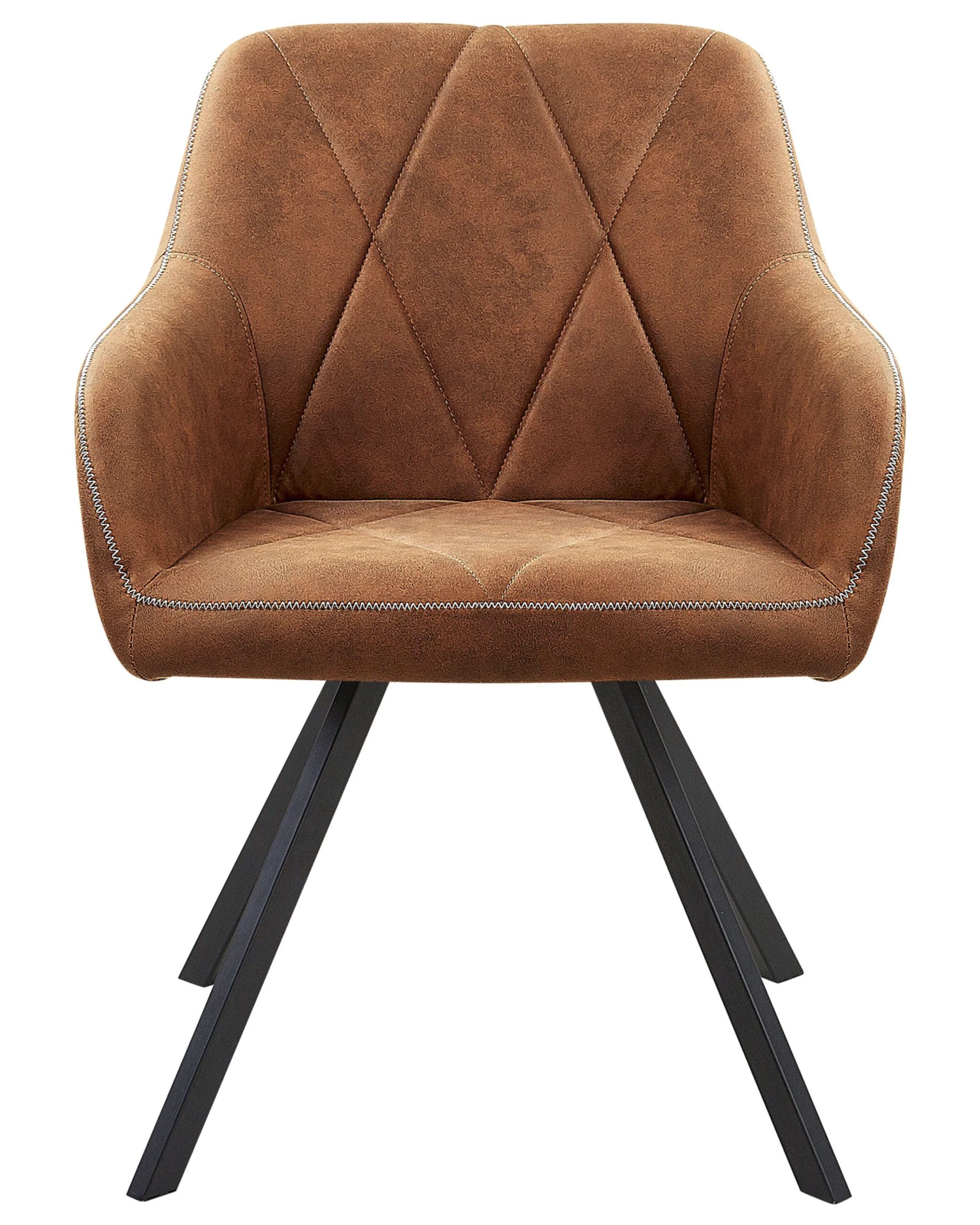 Set Of 2 Fabric Dining Chairs Brown MONEE 7 Set Of 2 Fabric Dining Chairs Brown MONEE - Image 7