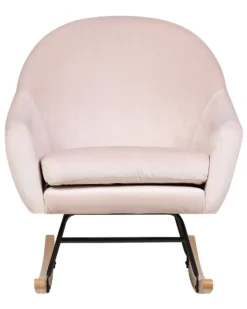 Velvet Rocking Chair Pink OXIE -Best Furniture Store undef src sa picid 728402 type whitesh image scaled