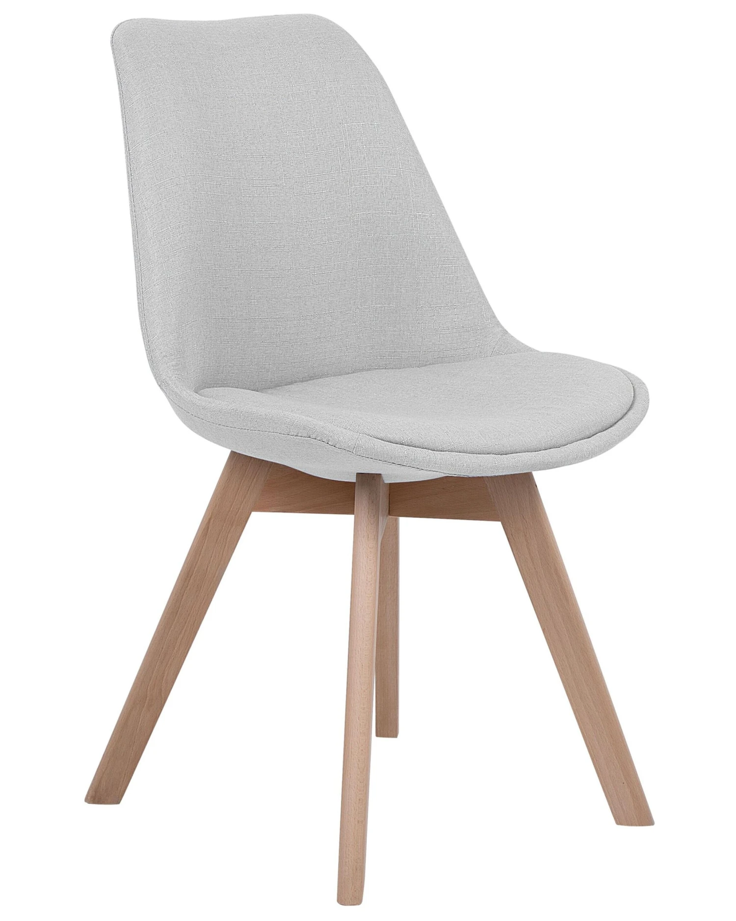 Set Of 2 Fabric Dining Chairs Light Grey DAKOTA II 3 Set Of 2 Fabric Dining Chairs Light Grey DAKOTA II - Image 3