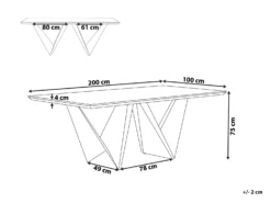 Dining Table 200 X 100 Cm Dark Wood With Black SINTRA 15 Dining Table 200 X 100 Cm Dark Wood With Black SINTRA -Best Furniture Store undef src sa picid 729710 type whitesh image scaled