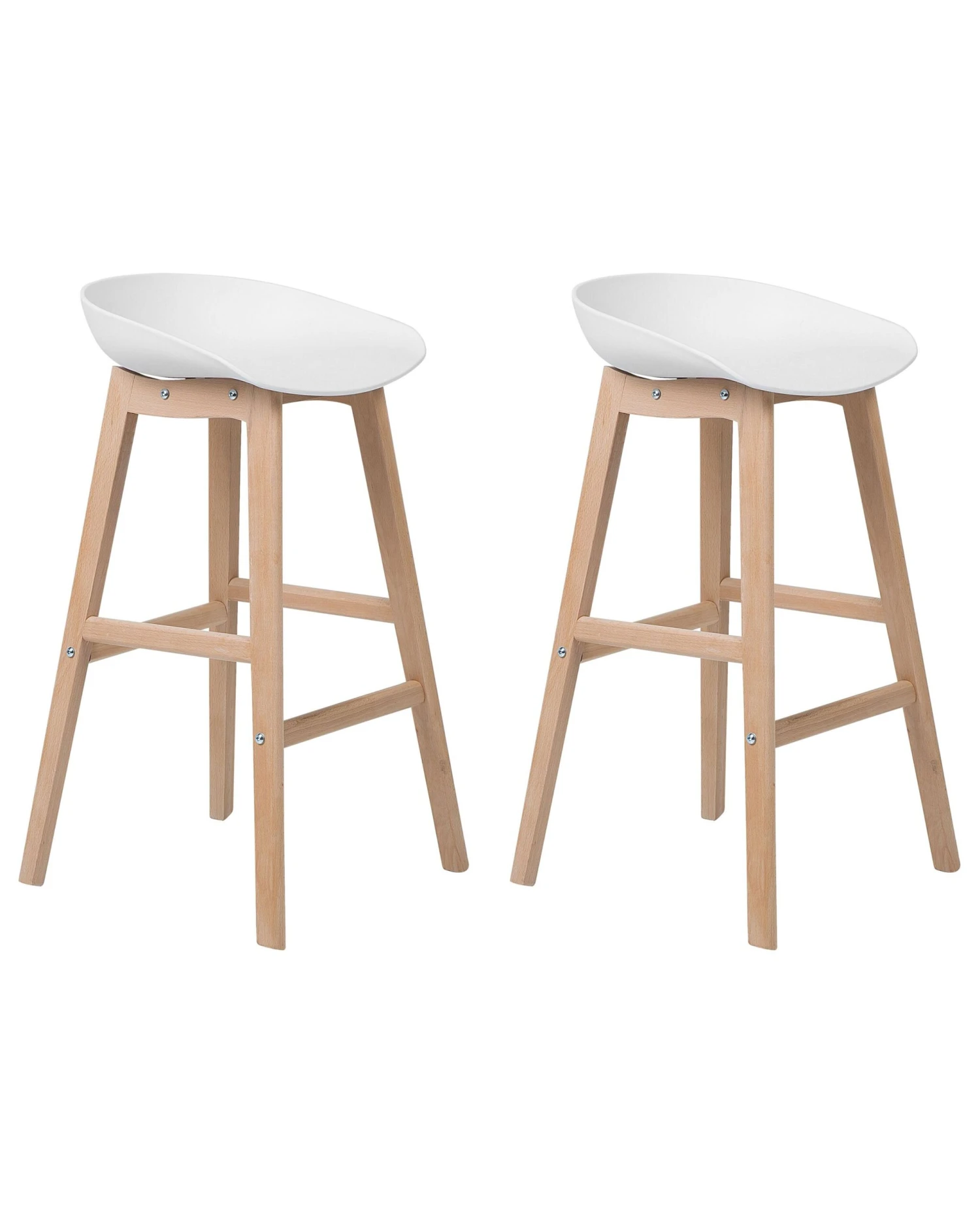 Set Of 2 Bar Chairs White MICCO 1 Set Of 2 Bar Chairs White MICCO