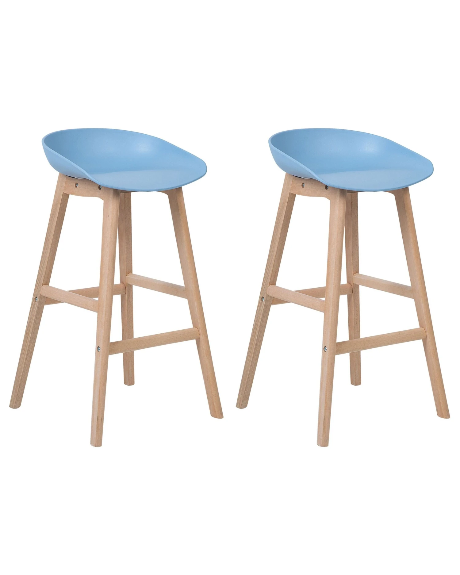 Set Of 2 Bar Chairs Light Blue MICCO 1 Set Of 2 Bar Chairs Light Blue MICCO