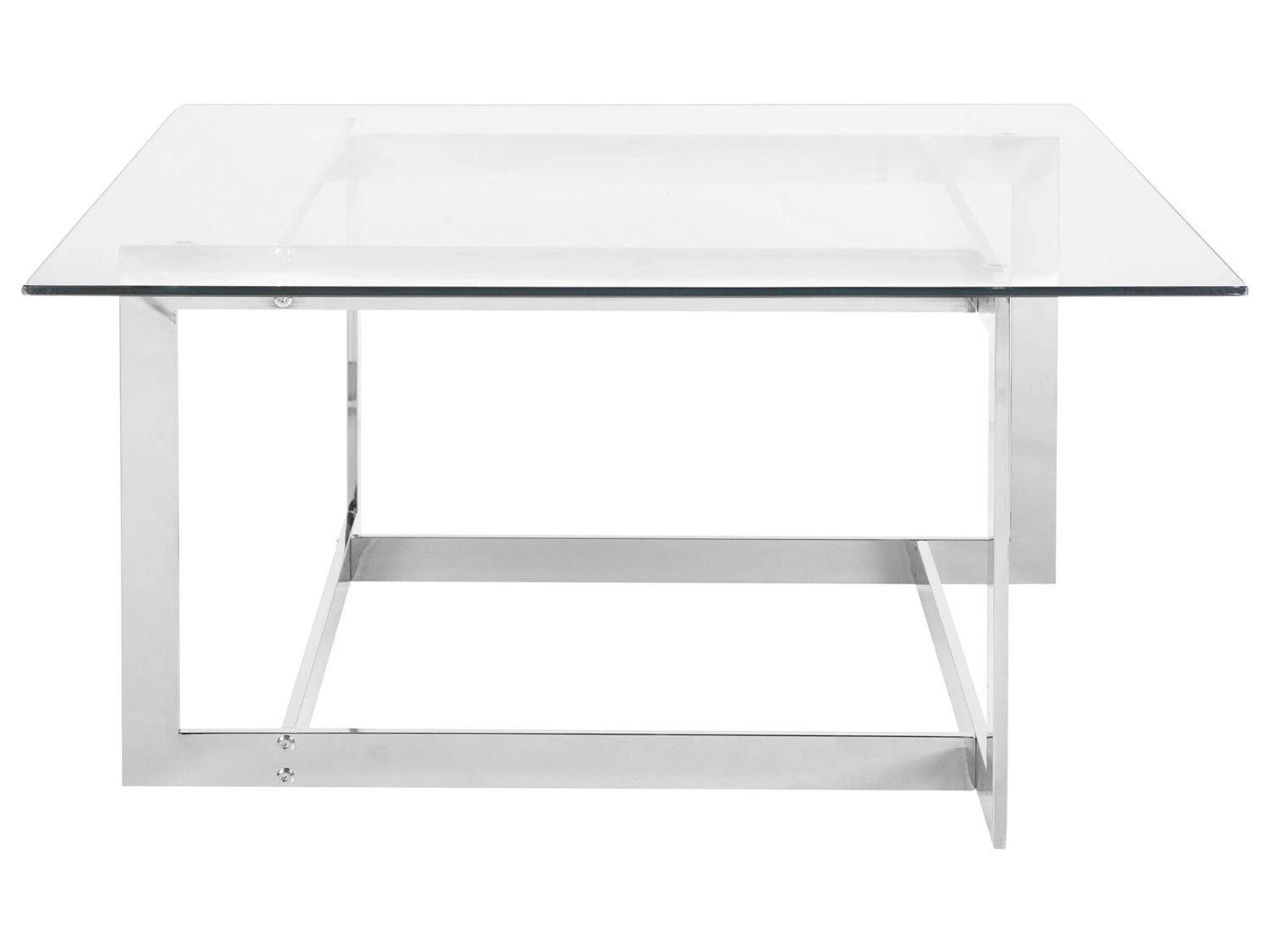 Glass Top Coffee Table Silver CRYSTAL 3 Glass Top Coffee Table Silver CRYSTAL - Image 3