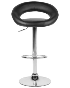 Set Of 2 Faux Leather Swivel Bar Stools Black PEORIA -Best Furniture Store undef src sa picid 743367 type whitesh image scaled