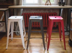 Set Of 2 Metal Stools 76 Cm Black With Gold CABRILLO -Best Furniture Store undef src sa picid 743921 type whitesh image scaled