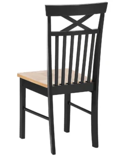 Set Of 2 Dining Chairs Light Wood And Black HOUSTON -Best Furniture Store undef src sa picid 745152 type whitesh image scaled
