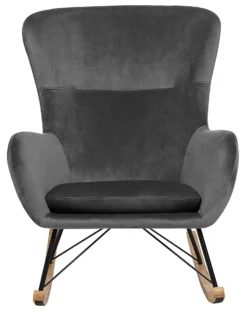 Velvet Rocking Chair Dark Grey ELLAN -Best Furniture Store undef src sa picid 745370 type whitesh image scaled