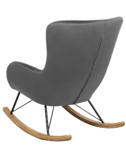Velvet Rocking Chair Dark Grey ELLAN -Best Furniture Store undef src sa picid 745371 type whitesh image scaled