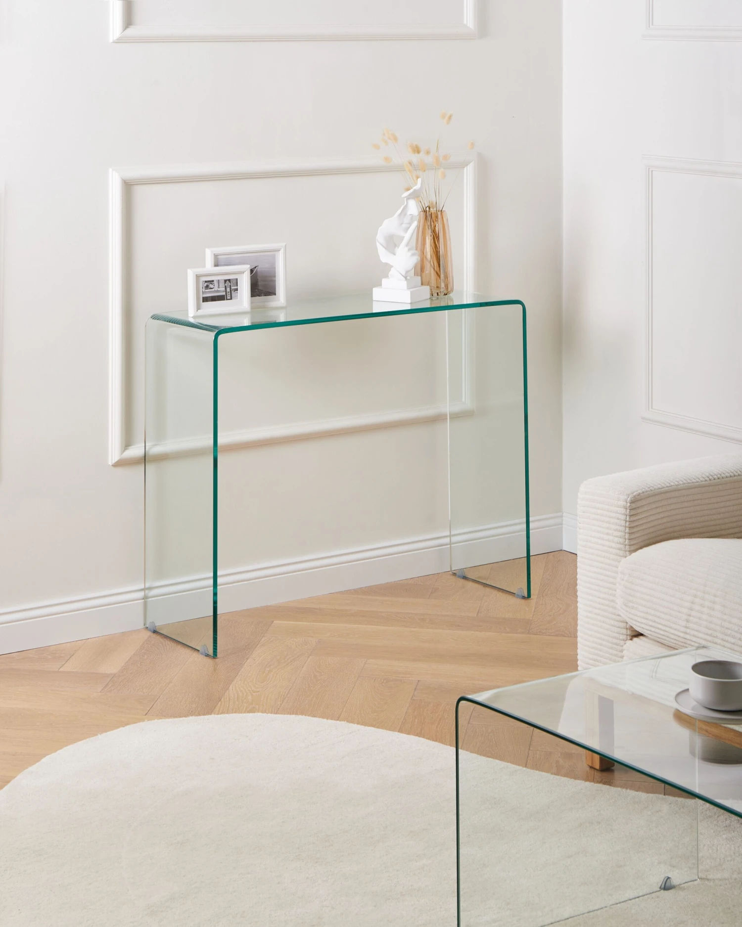 Glass Console Table Transparent KENDALL - Image 2