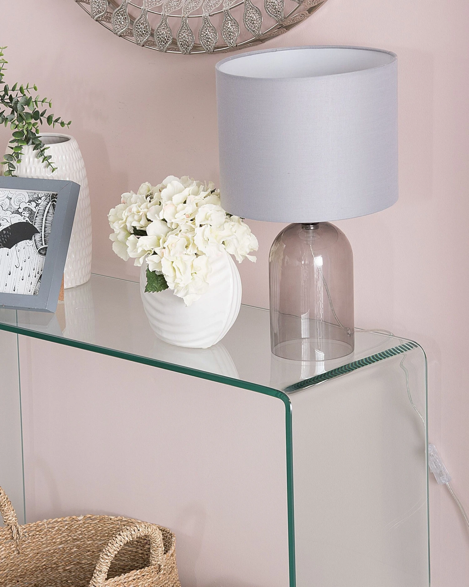 Glass Console Table Transparent KENDALL - Image 9