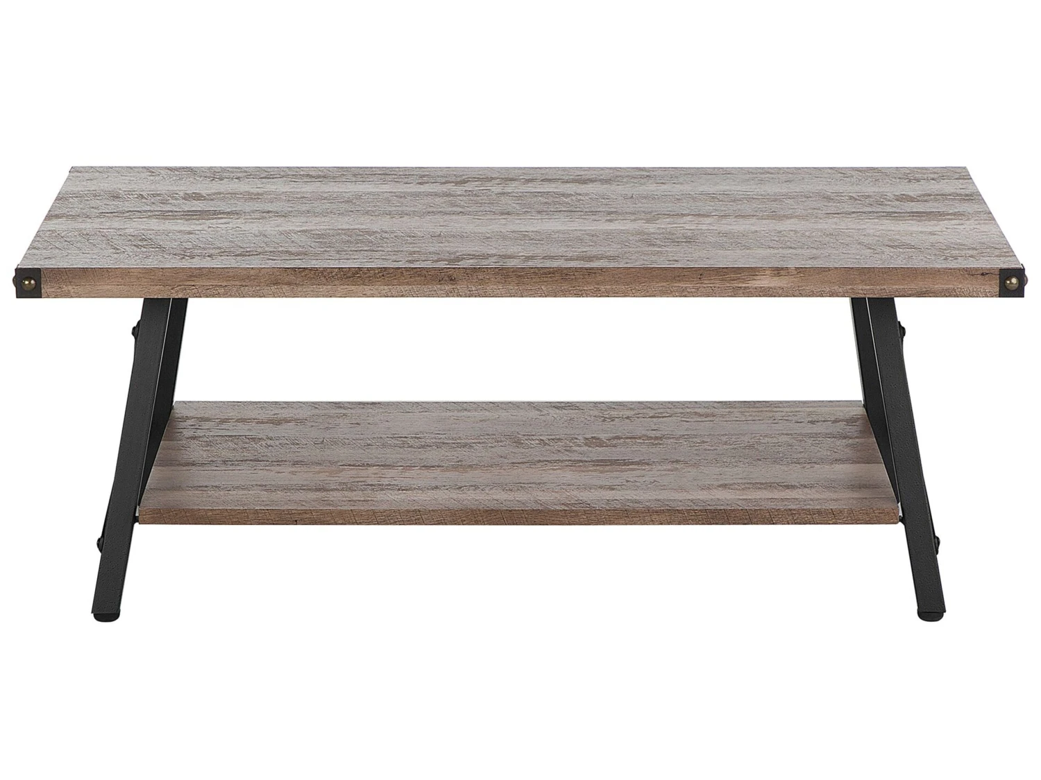 Coffee Table With Shelf Taupe Wood CARLIN - Image 3