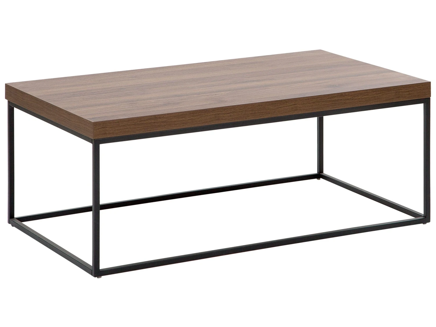 Coffee Table Dark Wood With Black DELANO