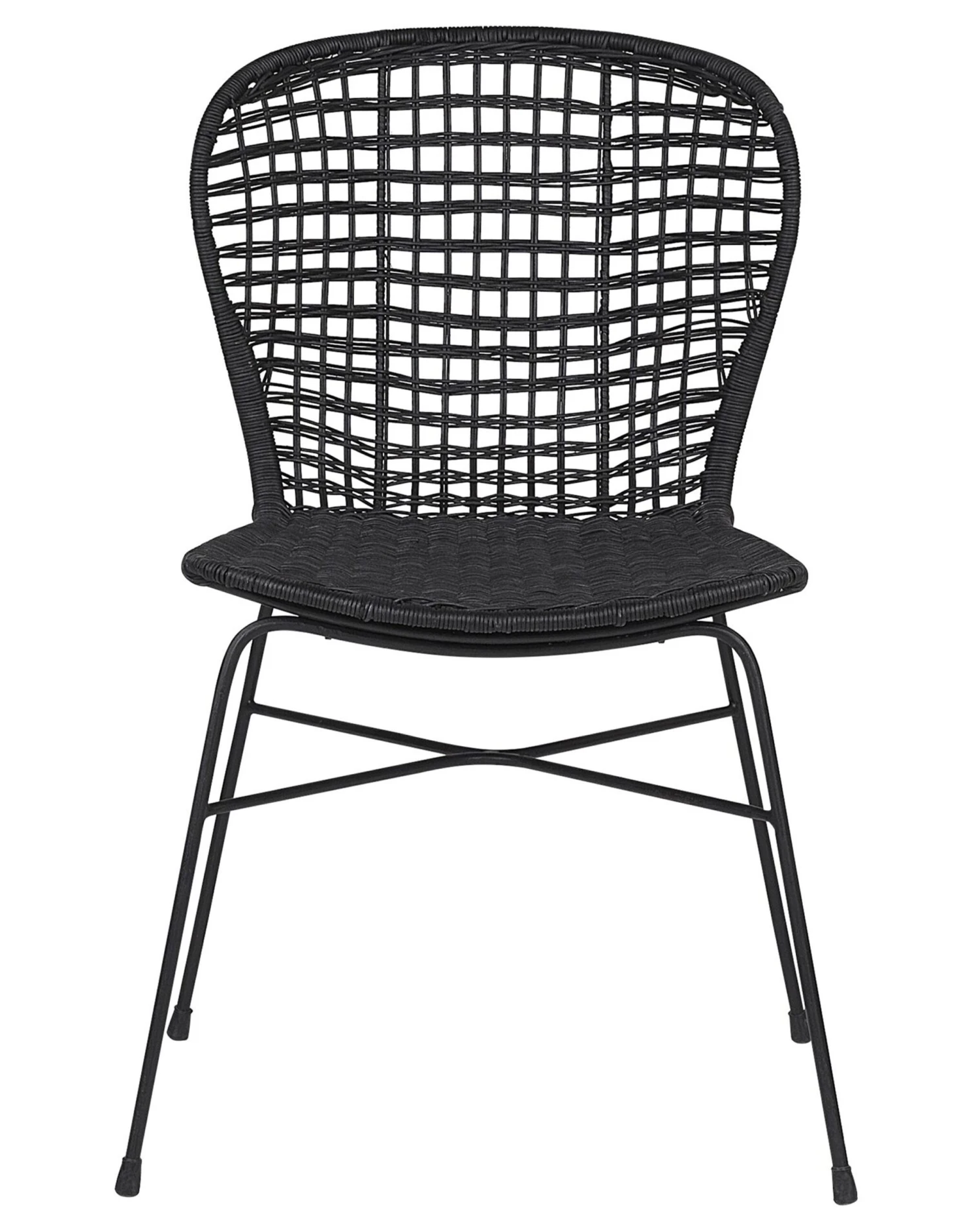 Set Of 2 Rattan Dining Chairs Black ELFROS - Image 5