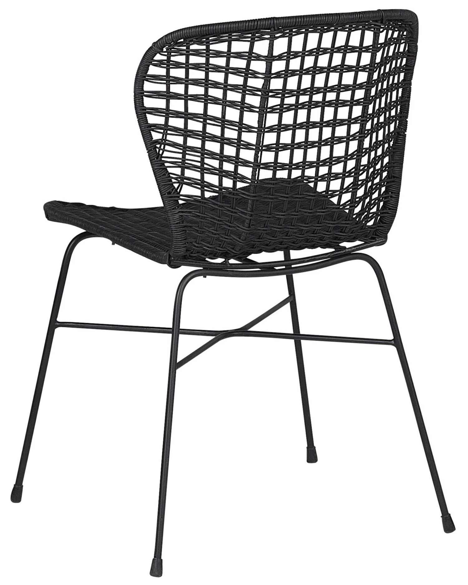 Set Of 2 Rattan Dining Chairs Black ELFROS - Image 6