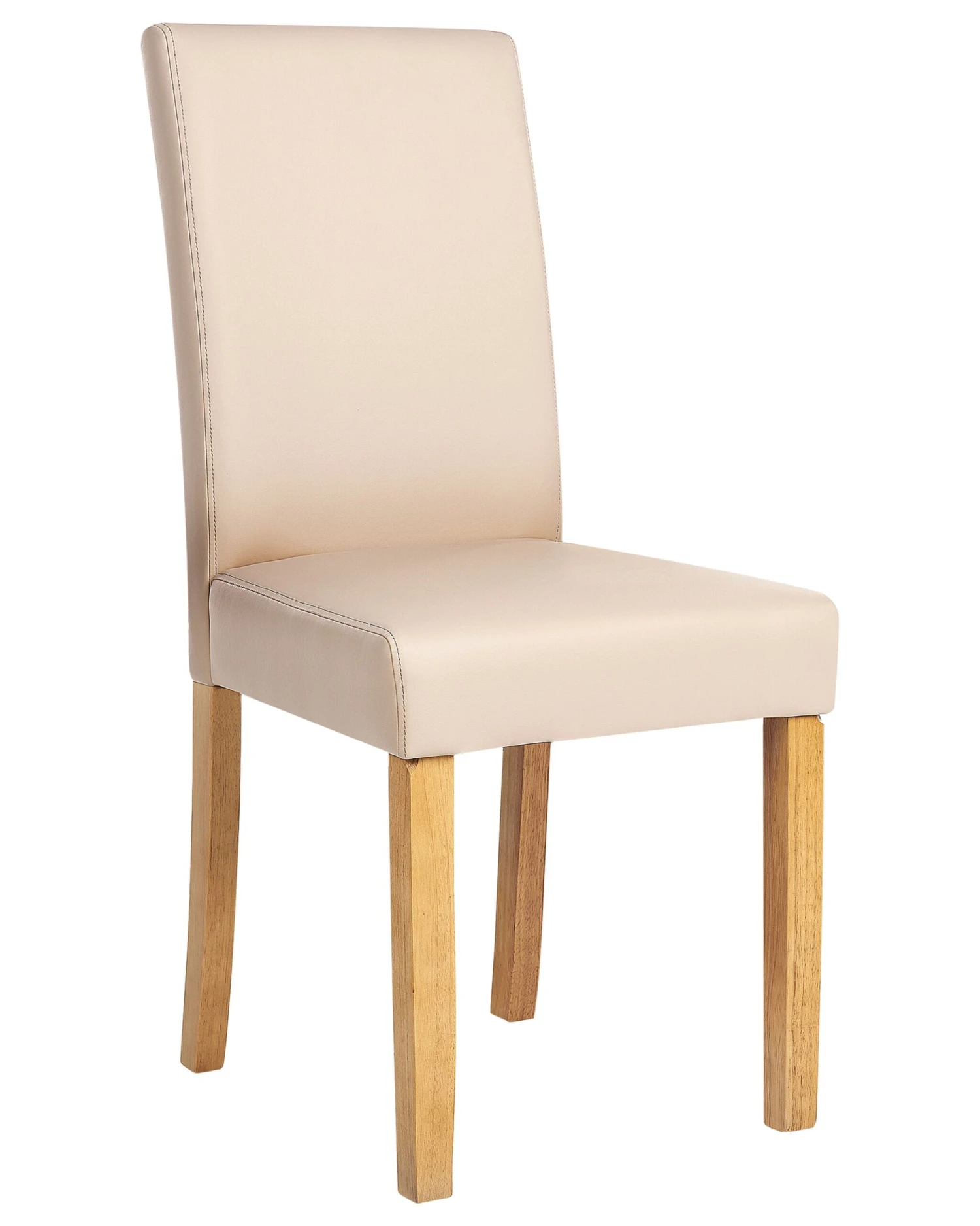 Set Of 2 Faux Leather Dining Chairs Beige BROADWAY 6 Set Of 2 Faux Leather Dining Chairs Beige BROADWAY - Image 6