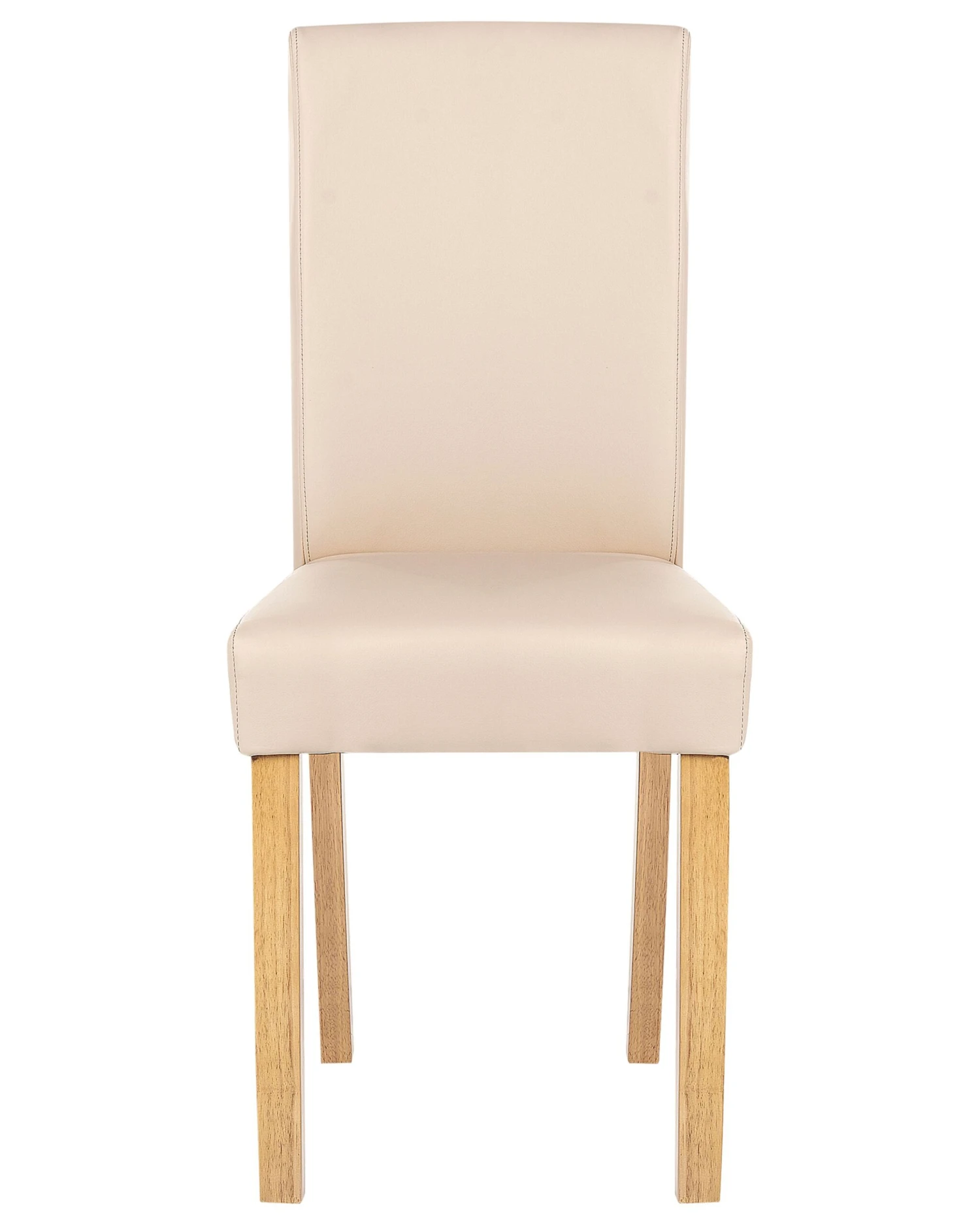 Set Of 2 Faux Leather Dining Chairs Beige BROADWAY 7 Set Of 2 Faux Leather Dining Chairs Beige BROADWAY - Image 7