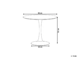 Round Dining Table ⌀ 90 Cm White BOCA 13 Round Dining Table ⌀ 90 Cm White BOCA -Best Furniture Store undef src sa picid 761814 type whitesh image scaled