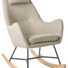 Fabric Rocking Chair Light Beige ARRIE