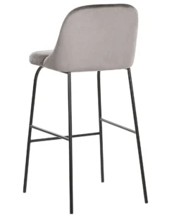 Set Of 2 Velvet Bar Chairs Grey NEKOMA 13 Set Of 2 Velvet Bar Chairs Grey NEKOMA -Best Furniture Store undef src sa picid 767707 type whitesh image scaled