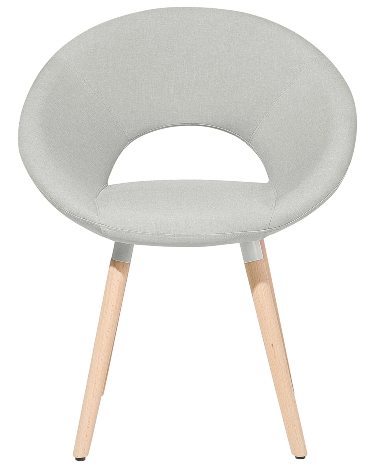 Set Of 2 Fabric Dining Chairs Light Grey ROSLYN 6 Set Of 2 Fabric Dining Chairs Light Grey ROSLYN - Image 6